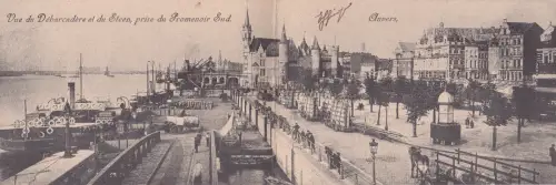 BELGIEN - Antwerpen / Antwerpen - Ansicht von Debarcadere und Steen 1903