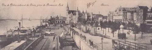 BELGIEN - Antwerpen / Antwerpen - Ansicht von Debarcadere und Steen 1903