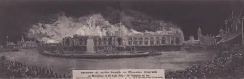 BELGIEN - Brüssel Brussel - Ausstellung 1910 - Panorama du Terrible Incedie