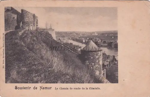 BELGIEN - Souvenir de Namur - Le Chemin de Ronde de la Citadelle 1900