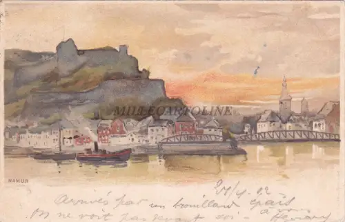BELGIEN - Namur - Painted View 1902
