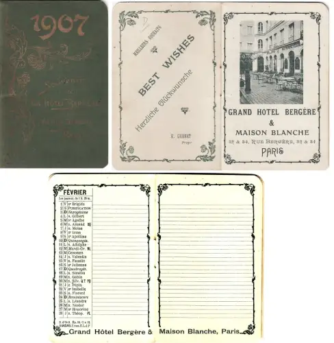 #GRAND HOTEL BERGERE-PARIS TASCHENKALENDER