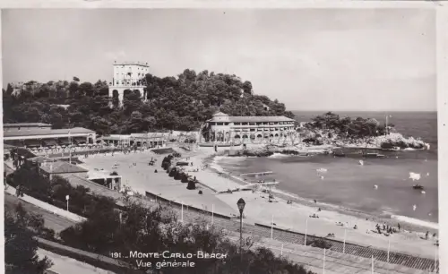 MONACO - Monte Carlo - Strand - Vue Generale - Foto Postkarte