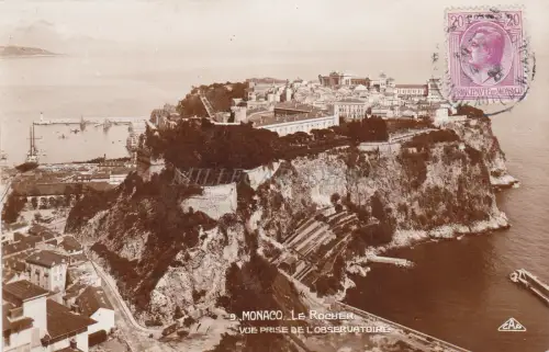 MONACO - Le Rocher - Ansicht der Sternwarte - Real Photo
