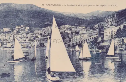 MONACO - Monte Carlo - La Condamine et le Port während der Regatten