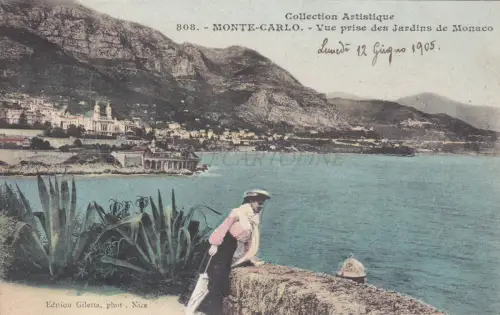 MONACO - Monte Carlo - Blick auf die Gärten von Monaco