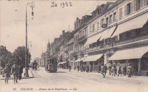 FRANKREICH - Colmar - Avenue de la Republique 1922
