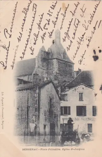 FRANKREICH - Bergerac - Place Pelissiere - Eglise St. Jacques 1901