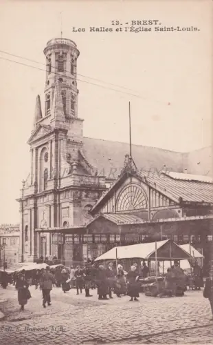 FRANKREICH - Brest - Les Halles et l'Eglise Saint Louis