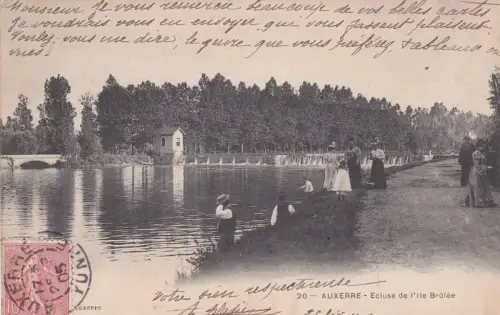 FRANKREICH - Auxerre - Ecluse de l'Ile Brulée 1905