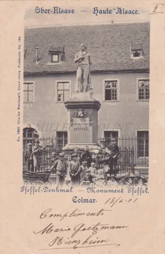 FRANKREICH - Colmar - Denkmal Pfeffel 1901