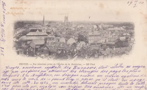 FRANKREICH - Troyes - Vue général 1900