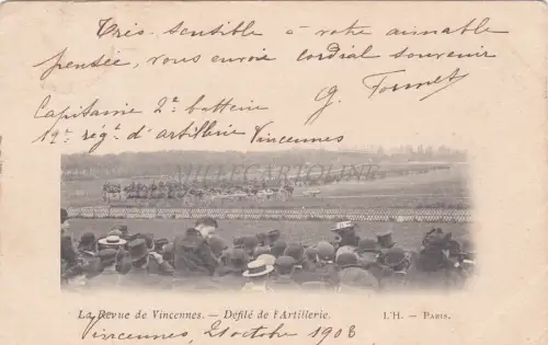 FRANKREICH - La Revue de Vincennes - Parfile de l'Artillerie 1903