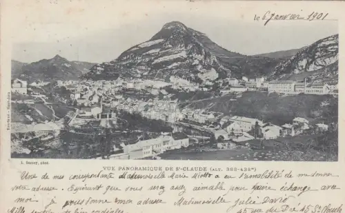 FRANKREICH - Panoramablick auf St. Claude 1901