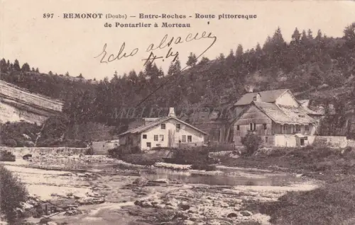 FRANKREICH - Remonot - Entre Roches - Malerische Straße von Pontalier nach Morteau