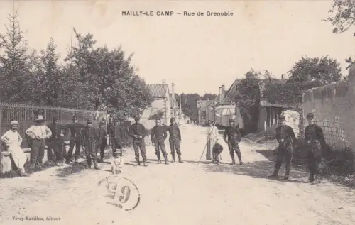 FRANKREICH - Mailly le Camp - Rue de Grenoble - Franchise Militaire - WWI 1914