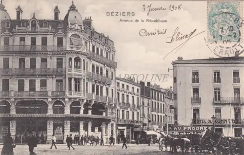 FRANKREICH - Beziers - Avenue de la Republique 1905