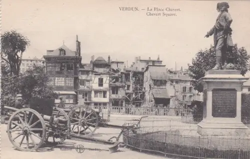 FRANKREICH - Verdun - La Place Chevert - WWI