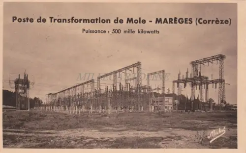 FRANKREICH - Mareges - Poste de Transformation de Mole 1937