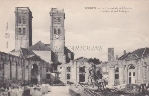 FRANKREICH - Verdun - La Cathedrale et l'Eveche - WWI