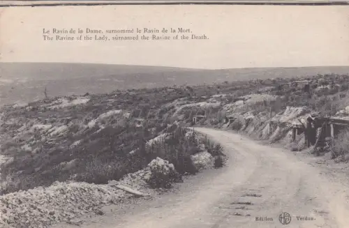 FRANKREICH - Verdun - Ravin de la Dame mit Spitzname Ravin de la Mort - WWI