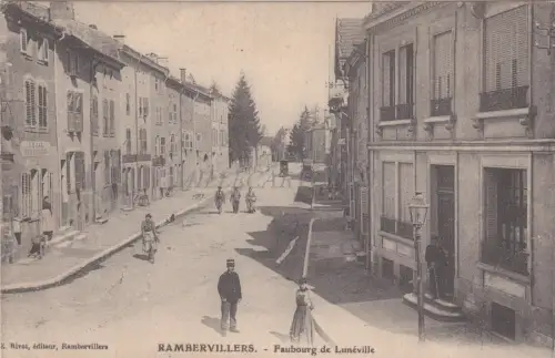 FRANKREICH - Rambervillers - Faubourg de Lunéville 1914