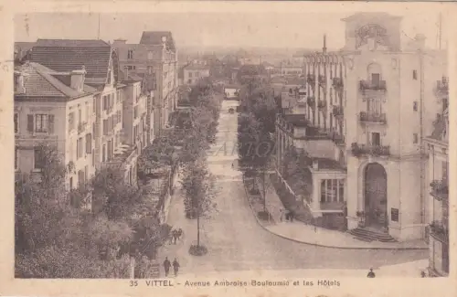 FRANKREICH - Vittel - Avenue Ambroise Bouloumie et les Hotels 1930