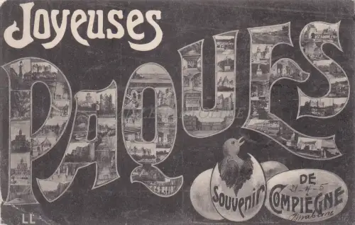 FRANKREICH - Frohe Ostern - Souvenir de Compiègne - Ansichten 1905