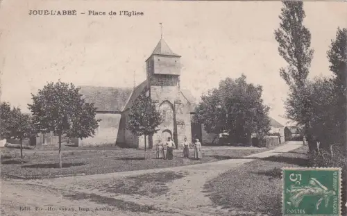 FRANKREICH - Joué l'Abbé - Place de l'Eglise - Verificato Censura - WWI