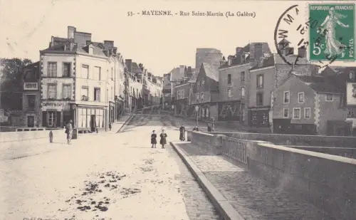 FRANKREICH - Mayenne - Rue Saint Martin (La Galère) 1912