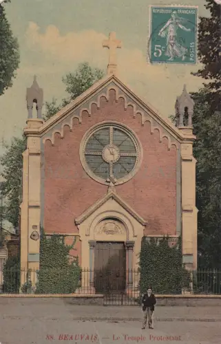 FRANKREICH - Beauvais - Le Temple Protestant - Verified Censure - WWI 1918