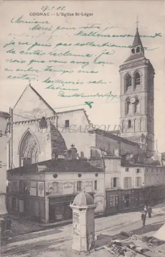 FRANKREICH - Cognac - L'Eglise de St. Léger 1908