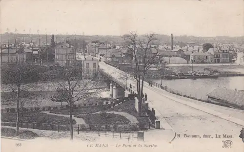 FRANKREICH - Le Mans - Le Pont et la Sarthe - Hospital Compl. Mark 1919