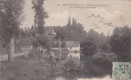 FRANKREICH - Saulges - Moulin de Montguyon, in der Nähe der Eremitage von St. Cèneré 1906