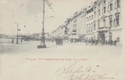 FRANKREICH - Toulon - Perspective du Port 1901