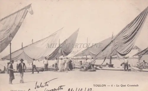 FRANKREICH - Toulon - Le Quai Cronstadt 1902