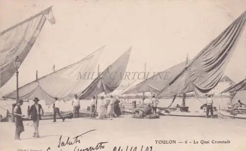 FRANKREICH - Toulon - Le Quai Cronstadt 1902