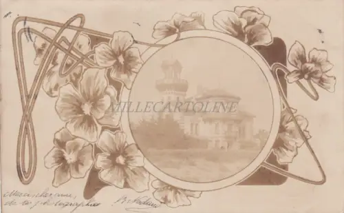 FRANKREICH - Barbezieux - Jugendstil Blumen Illustration - Foto echt 1902