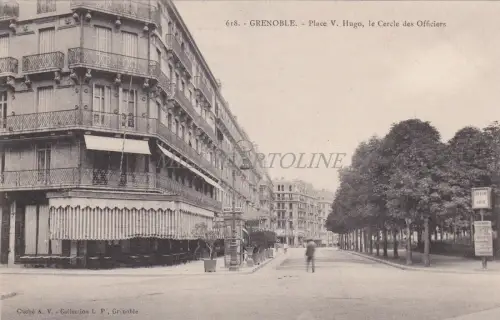 FRANKREICH - Grenoble - Place Victor Hugo, le Cercle des Officiers