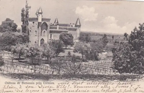 FRANKREICH - Chateau de Bienassis pres Cremieu 1910