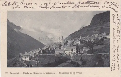 FRANKREICH - Dauphiné - Route de Grenoble à Briancon - Panorama de la Grave 1909
