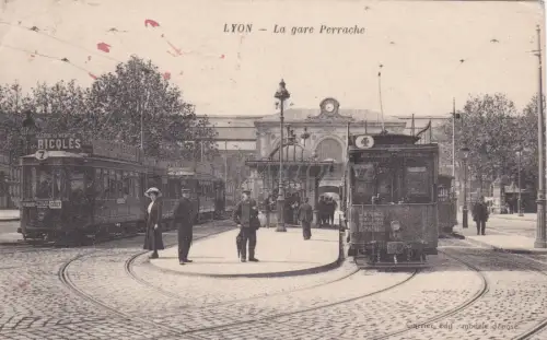 FRANKREICH - Lyon - La Gare Perrache - Verified Censura - WWI 1916