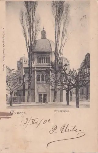 SCHWEIZ - Genf - Synagoge 1902