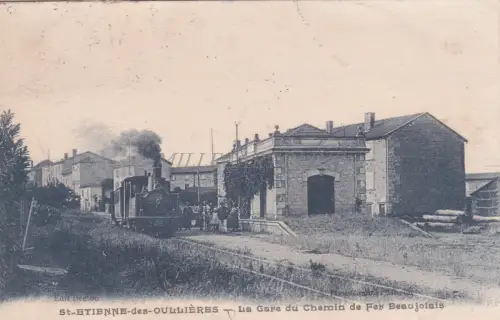 FRANKREICH - St. Etienne des Oullieres - La Gare du Chemin de Fer - Train 1925