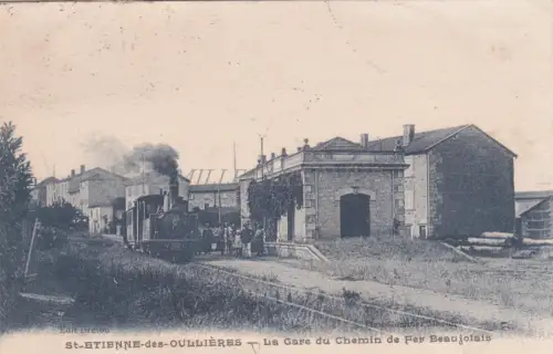 FRANKREICH - St. Etienne des Oullieres - La Gare du Chemin de Fer - Zug 1925