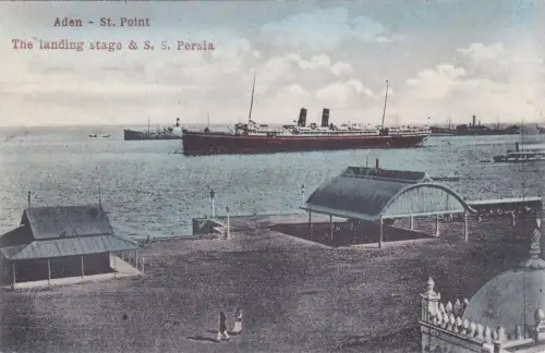 JEMEN - Aden - St. Point - The Landing Stage & S. S. Persia