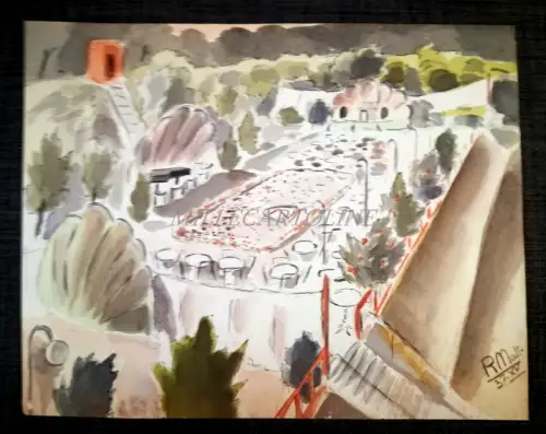 BUNTE AQUARELLZEICHNUNG - Dancing Vuoto - R.M. 37 XV