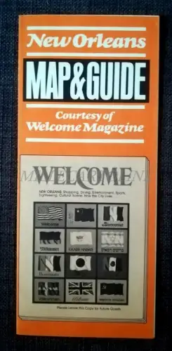 NEW ORLEANS - Welcome Magazine Map & Guide Depliant
