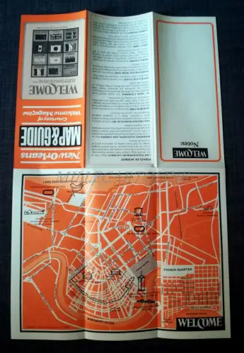 NEW ORLEANS - Welcome Magazine Map & Guide Depliant