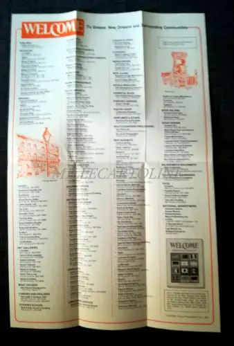 NEW ORLEANS - Welcome Magazine Map & Guide Depliant